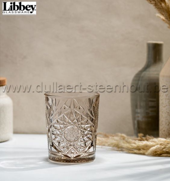 Libbey glassware - Hobstar glas Taupe 35cl
