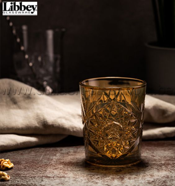 Libbey glassware - Hobstar glas amber 35cl