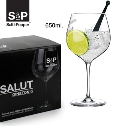 Salt & Pepper - 4x Gin tonic glazen Salut 650ml