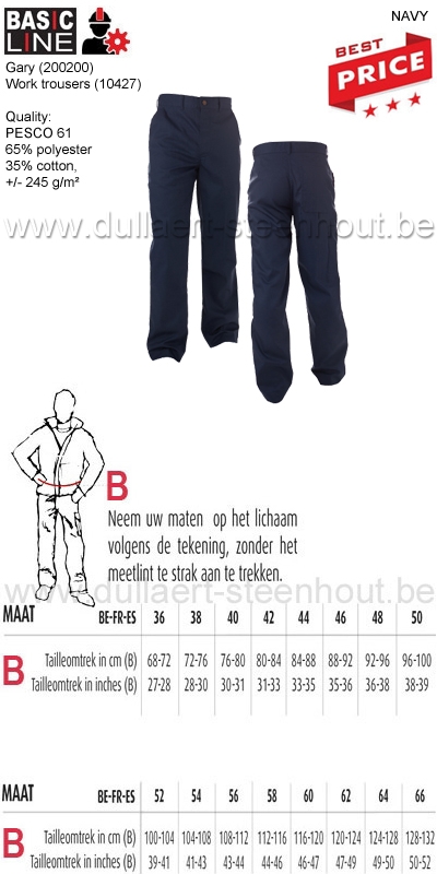 BASIC LINE Gary (200200) Werkbroek (10427) - marineblauw