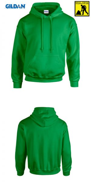 Gildan heavy blend werksweater met kap - Irish green