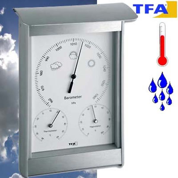 TFA Aluminium weerstation met barometer