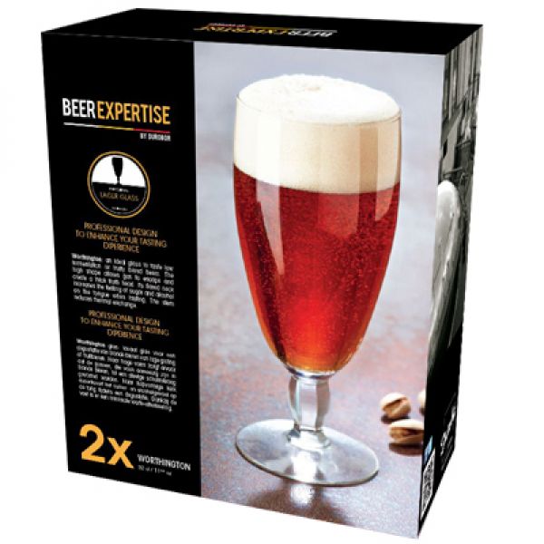 wolf gras Dakloos Dullaert-Steenhout Ninove | Beer Expertise - 2 Worthington bierglazen 32 cl.