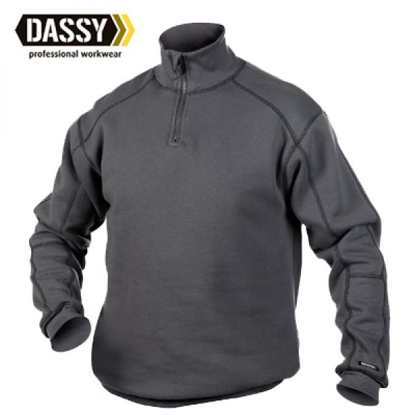 Dassy - Grijze werksweater Felix uit 80% katoen, 20% polyester