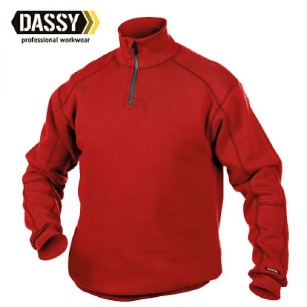 Dassy  - Rode werksweater Felix uit 80% katoen, 20% polyester