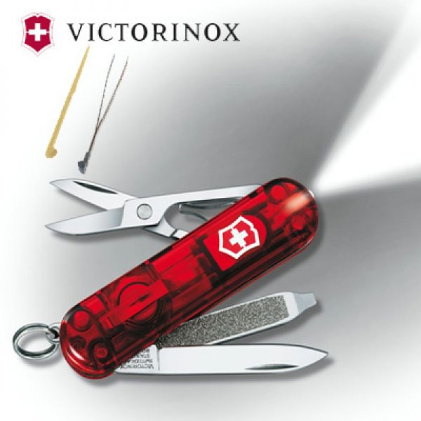 Victorinox - Zwitsers zakmes Rubin transparant met LED lampje