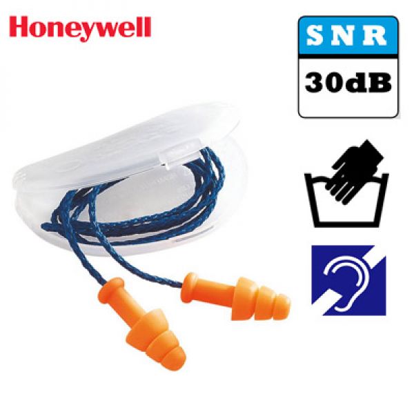 Honeywell - 2 paar herbruikbare oordopjes SmartFit SNR 30 dB