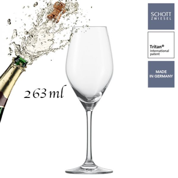 Schott Zwiesel 6 fluitglazen / champagneglazen Viña 270 ml met mousseerpunt