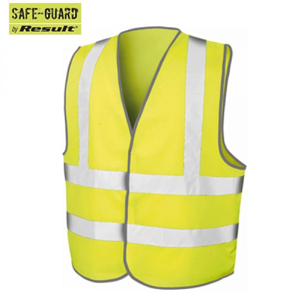 Result - Core Motorway Vest R201X - Fluohesje / fluojasje geel met veiligheidsstrepen