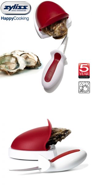 Zyliss - Oester opener / oestermes met roestvrijstalen lemmet en handbeschermer
