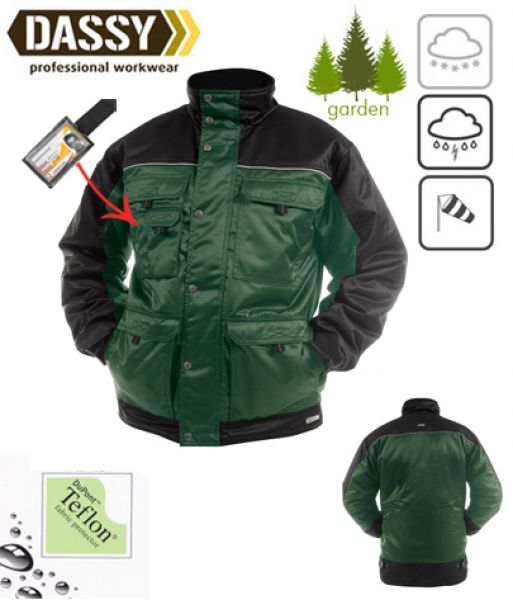 Dassy - Tignes (500087) Tweekleurige beaver werkvest / werkjas groen/zwart