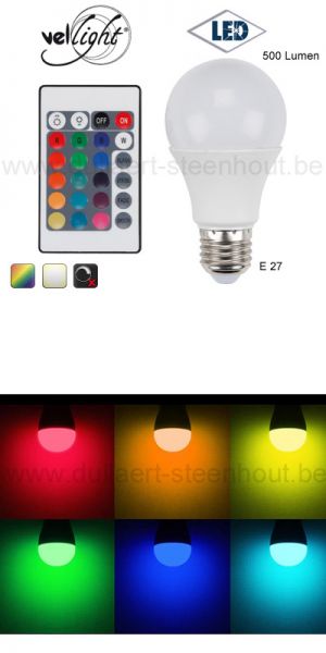 VELlight - LEDLAMP E27 - 7,5 Watt met meerkleurige effecten