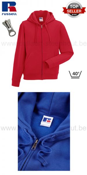 Russell - Rode werksweater met rits, kap / werktrui met rits, kap R-266M-0