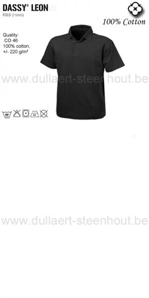 DASSY® Leon (710003) Polo-shirt / zwart