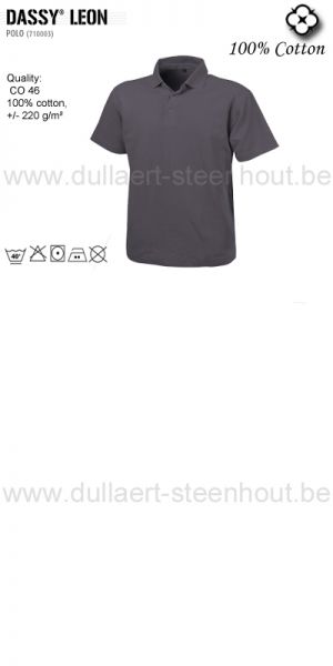 DASSY® Leon (710003) Polo-shirt 100% katoen / cement-grijs