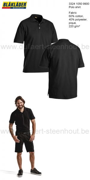 Blaklader - 3324 1050 9900 Poloshirt Piqué  zwart 