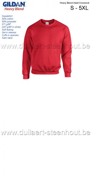 Gildan - Heavy Blend Adult Crewneck sweatshirt / werksweater / rood