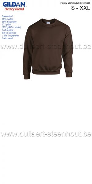 Gildan - Heavy Blend Adult Crewneck sweatshirt / werksweater / dark chocolate