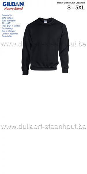 Gildan - Heavy Blend Adult Crewneck sweatshirt / werksweater / zwart