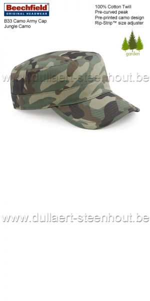 Beechfield - Pet Camouflage Army Cap - Jungle camo