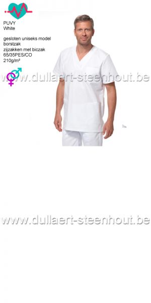 Healthcare clothing - Verplegers/verpleegsters omlooppak - Puvy / wit