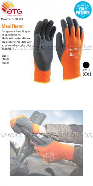 ATG - MaxiTherm® 30-201 Handschoen met gecoate handpalm en manchet - Maat 11