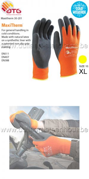 ATG - MaxiTherm® 30-201 Handschoen met gecoate handpalm en manchet - Maat 10