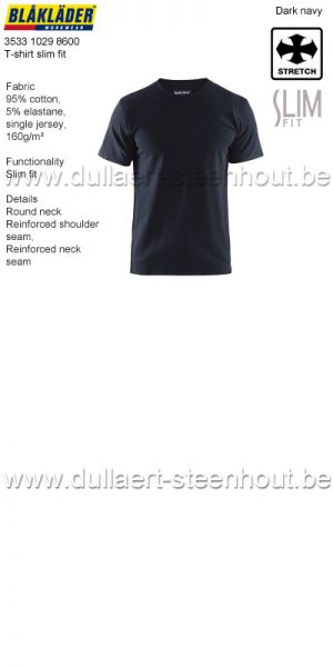 Blaklader - 353310298600 T-shirt slim fit - donker marineblauw