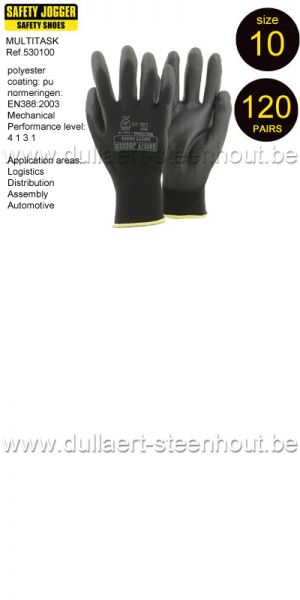 Safety Jogger - 120 PAAR MULTITASK  werkhandschoenen met polyurethaancoating - Maat 10