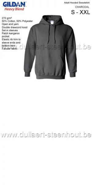 Gildan - Werksweater met kap 18500 Heavy blend - charcoal