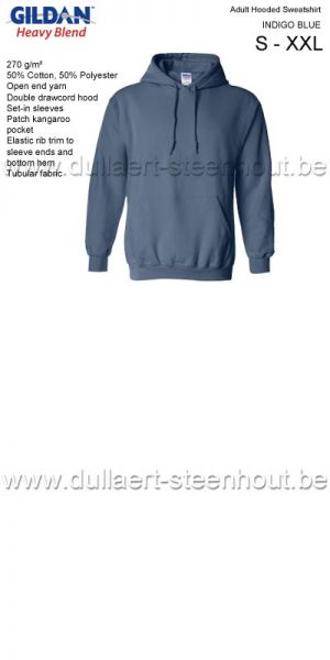 Gildan - Werksweater met kap 18500 Heavy blend - indigo blue