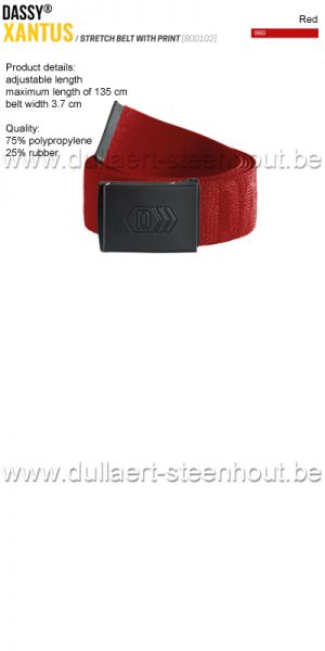 DASSY® Xantus (800102) Stretchriem voor werkbroeken - rood