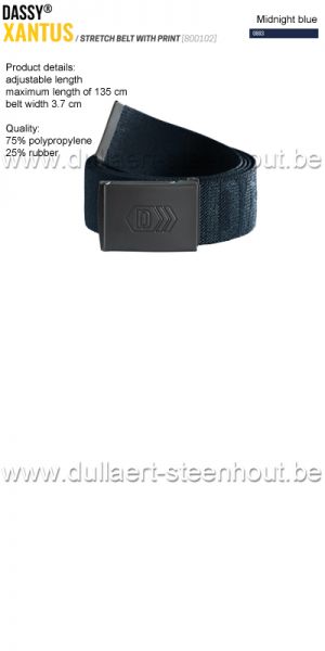 DASSY® Xantus (800102) Stretchriem voor werkbroeken - nachtblauw