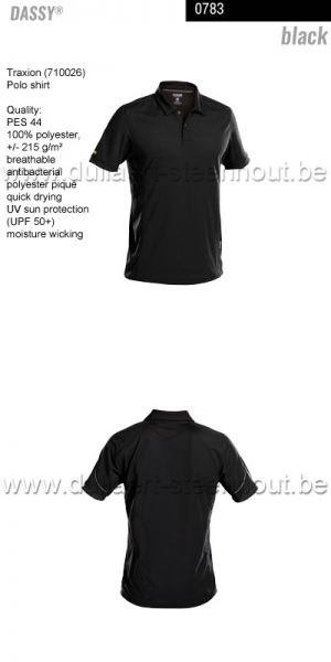 DASSY® Traxion (710026) Polo shirt - kleurcode zwart