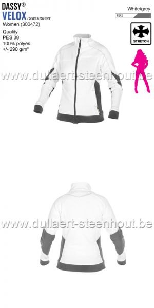 DASSY® - Velox Women (300472) Sweater voor dames - wit/grijs