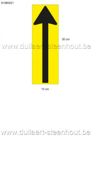 Pickup - Vloersticker richtingspijl zwart / geel - 91080021