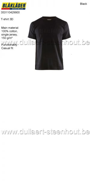 Blaklader - 353110429900 T-shirt 3D - zwart