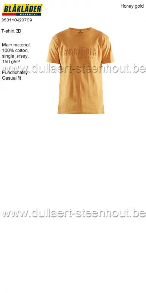 Blaklader - 353110423709 T-shirt 3D - honey gold