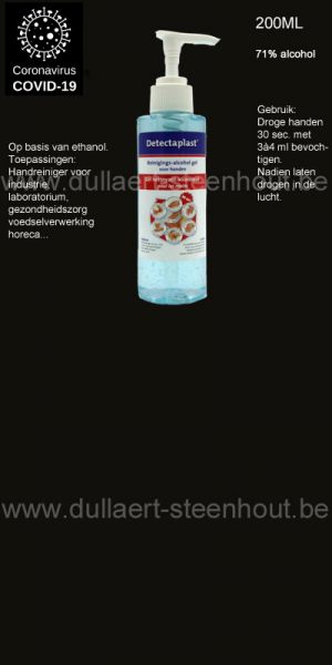 Detectaplast - Desinfecterede reinigings-alcohol gel voor de handen - 200ml 