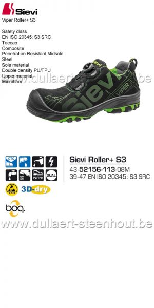 Sievi - Werkschoenen / veiligheidsschoenen Viper Roller+ S3