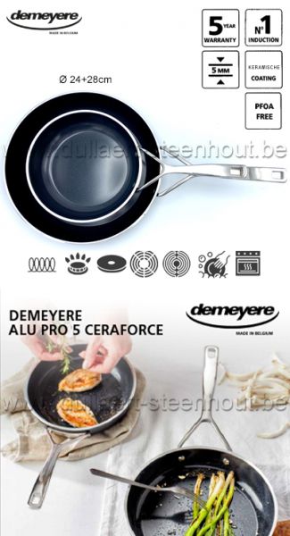 Demeyere Alu Pro Ceraforce set antikleefpannen met keramische laag 24+28cm 