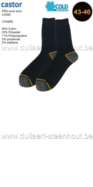 Castor Pro work sock - 3 PAAR werkkousen voor warme en droge voeten - 43-46