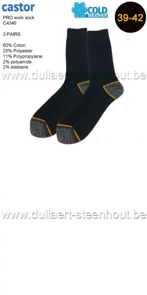 Castor Pro work sock - 3 PAAR werkkousen voor warme en droge voeten - 39-42