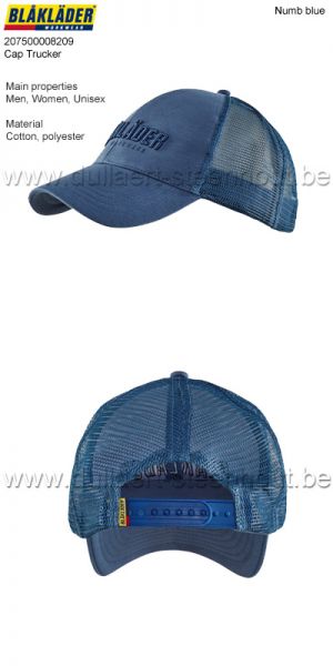Blaklader 207500008209 Trucker cap 3D - Numb blue