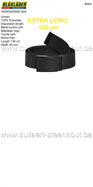 Blaklader 409400009900 Riem voor werkbroek extra lang 160 cm - zwart