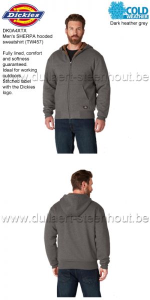 Dickies DK0A4XTX warme herensweater met kap SHERPA (TW457) - dark heather grey