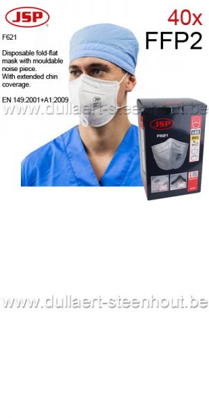 JSP FFP2 mondmaskers met een hoge bescherming van 94% - 40 STUKS