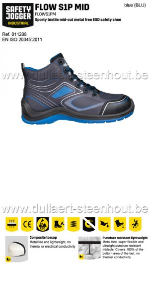Safety Jogger FLOW S1P MID sportieve veiligheidsschoenen / werkschoenen 