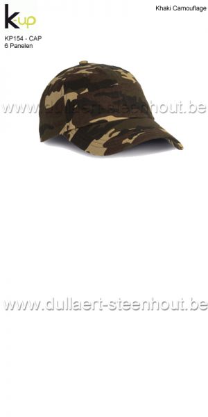 K-UP KP154 - DAD CAP - 6 Panelen pet - Khaki Camouflage