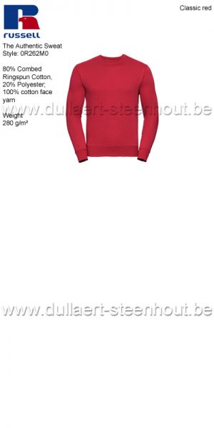 Russell The Authentic Sweat 0R262M0 sweater / werksweater - Classic red